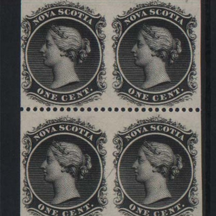 Nova Scotia #8c XF/NH Imperf Between Block **With Cert.**
