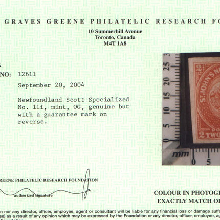 Newfoundland #11i,ii Mint Superb Watermarked Gem