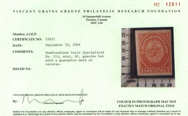 Newfoundland #11i,ii Mint Superb Watermarked Gem