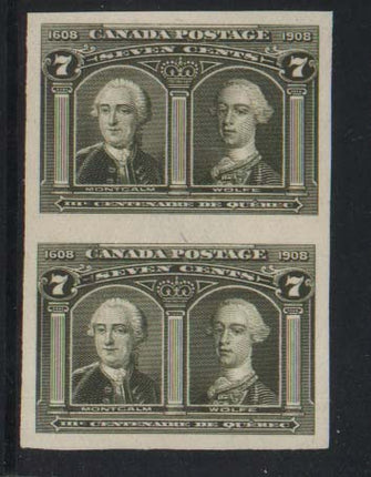 Canada #100a XF/NH Imperforate Pair **With Certificate**