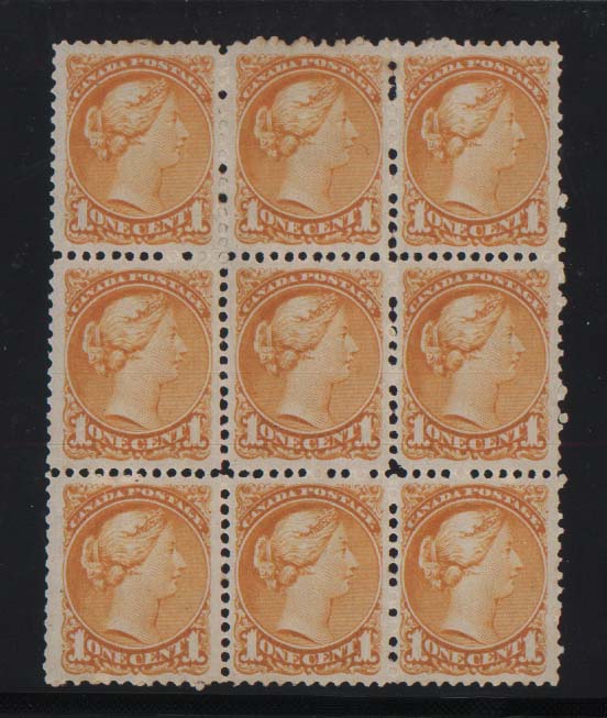 Canada #35a Mint Superb Showpiece Block Of Nine **With Cert.**