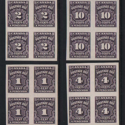 Canada #J15a - #J20a XF/NH Imperforate Blocks