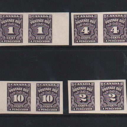 Canada #J15a / #J20a XF/NH Imperforate Pair Set
