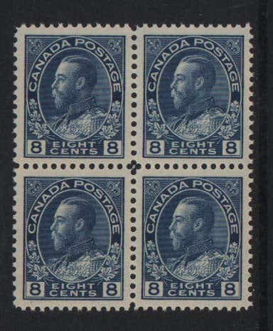 Canada #115 XF/NH Gem Block **With Certificate**