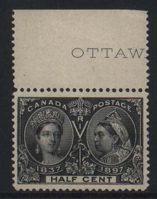 Canada #50 XF/NH Imprint Single  **With Certificate**