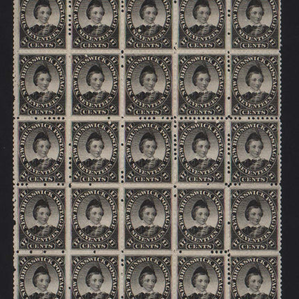 New Brunswick #11 VF/NH Block Of 25