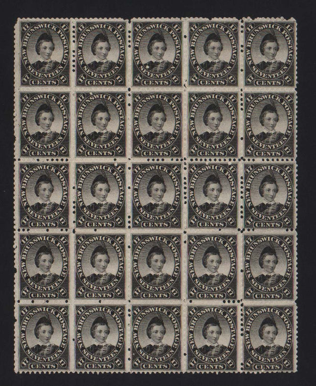New Brunswick #11 VF/NH Block Of 25