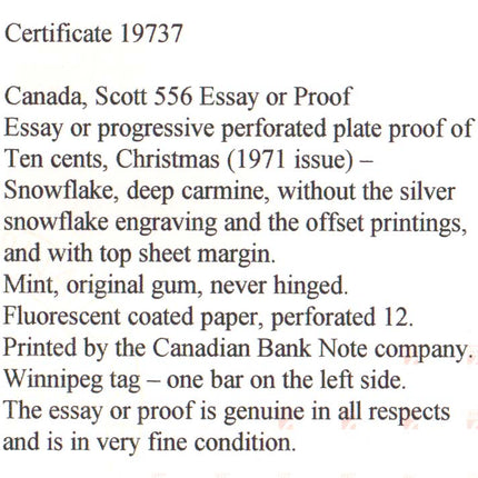 Canada #556 (EP) XF/NH Missing Silver & Engraving Error