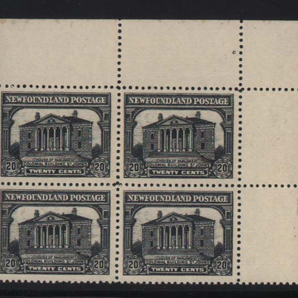 Newfoundland #171 XF/NH Corner Block