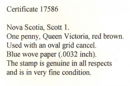 Nova Scotia #1 Used Superb With Huge Margins  **With Certificate**