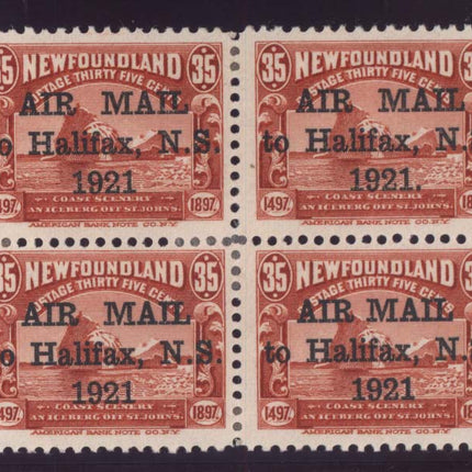 Newfoundland #C3 #C3b #C3f VF Mint Block