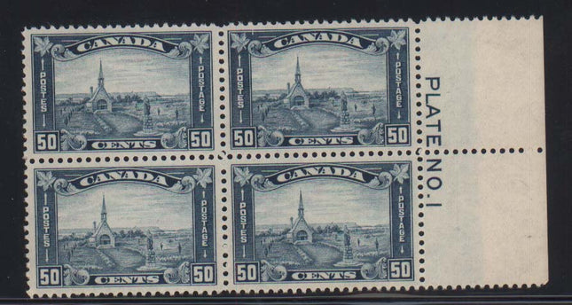 Canada #176 XF/NH Plate #1 Block