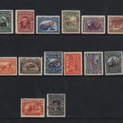 Newfoundland #61S - #74S NH Mint Specimen Set In Red