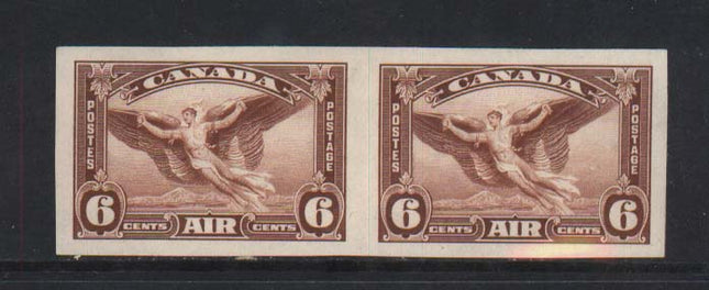 Canada #C5b XF Mint Imperforate Pair **With Certificate**