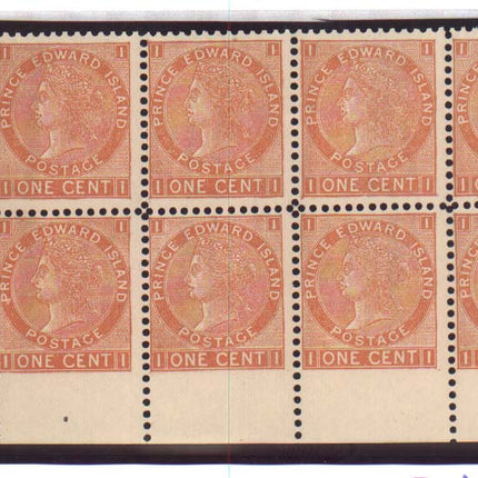 Prince Edward Island #11v VF/NH Bottom Row Imperf Block Of 12