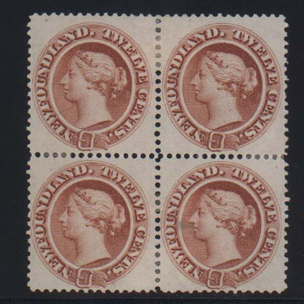 Newfoundland #28a VF Mint Rare Block **With Certificate**