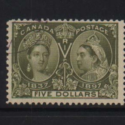 Canada #65 Used With Light Magenta Cancel  **With Certificate**