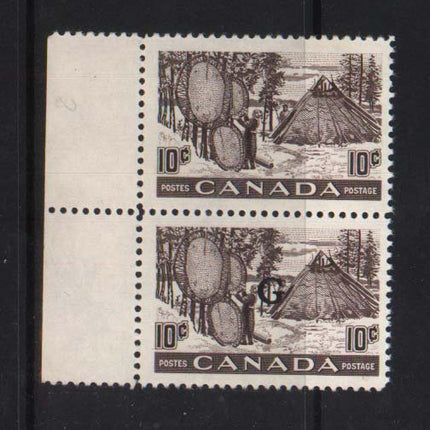 Canada #O26a XF/NH Pair Missing G **With Certificate**