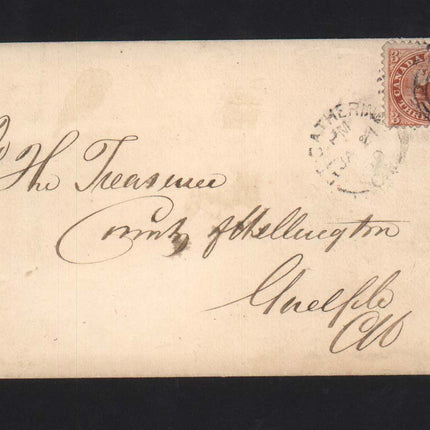 Canada #12 VF Used On Cover To Guelph Ontario **With Cert.**