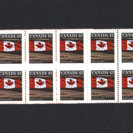 Canada #1359fii & #1359f XF/NH Imperforate Between Booklet Pane Of 25
