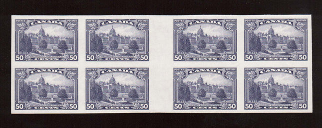 Canada #226ii XF/NH Imperforate Gutter Block Of Eight