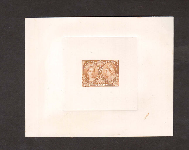 Canada #63DP Large Die Proof Printed On Card