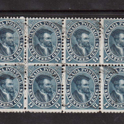 Canada #19a Used Showpiece Block Of 12