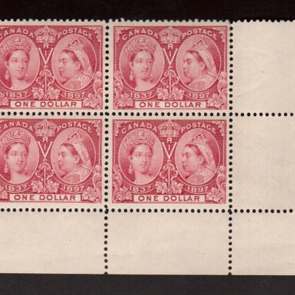 Canada #61 XF Mint Spectacular Corner Block **With Certificate**