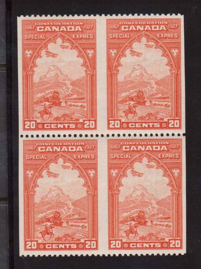 Canada #E3b XF/NH Imperforate Block Of Four