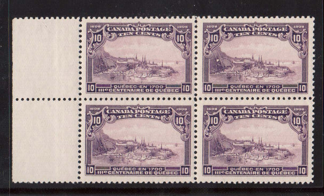 Canada #101 XF/NH Magnificent Block **With Certificate**