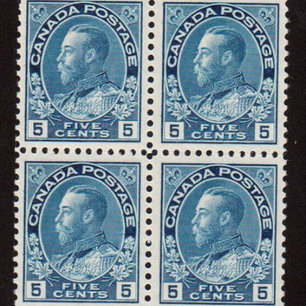 Canada #111 XF/NH Block  **With Certificate**