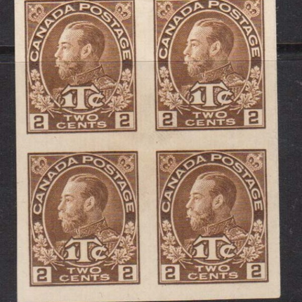 Canada #MR4b VF Mint Imperforate Block  **With Certificate**