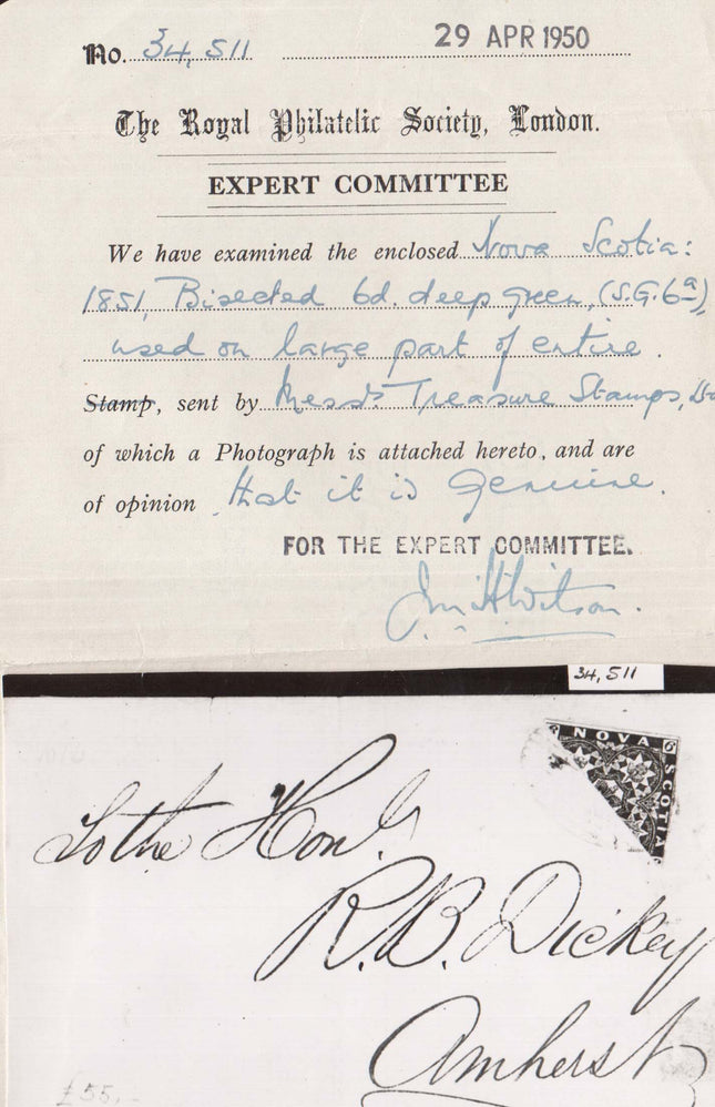 Nova Scotia #5a VF Used Bisect On Cover  **With Certificate**