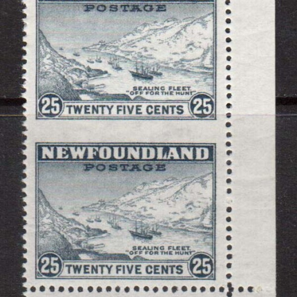 Newfoundland #197c XF Mint Imperf Pair **With Certificate**