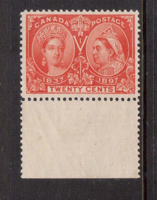 Canada #59 VF/NH Bottom Margin Example  **With Cert.**