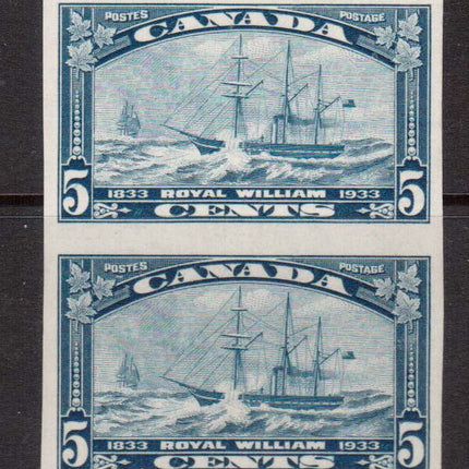 Canada #204a XF/NH Imperforate Pair