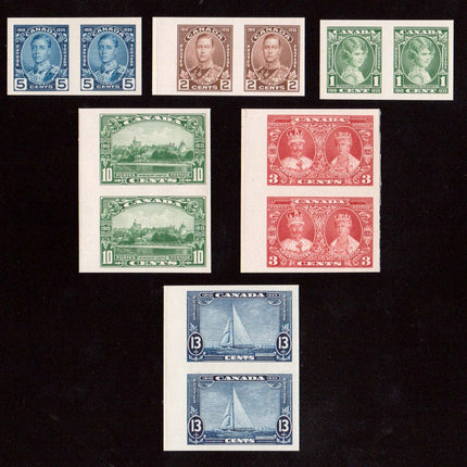 Canada #211P - #216P XF Mint Imperforate Proof Pair Set