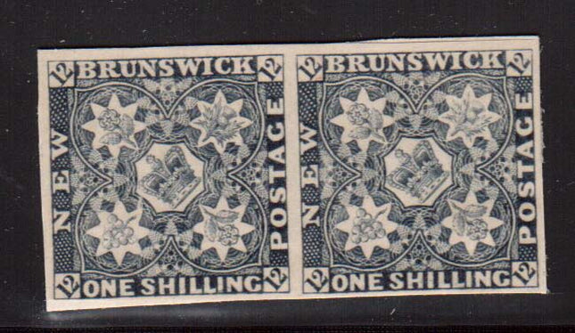 New Brunswick #3P VF Proof Pair In Black On Thin Card