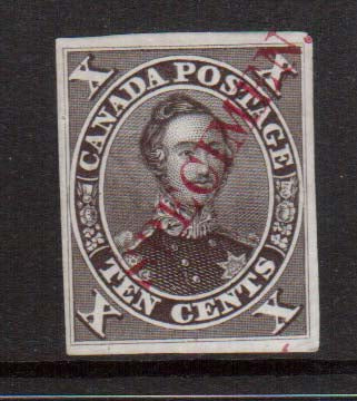 Canada #16Pii VF Plate Proof On India Paper