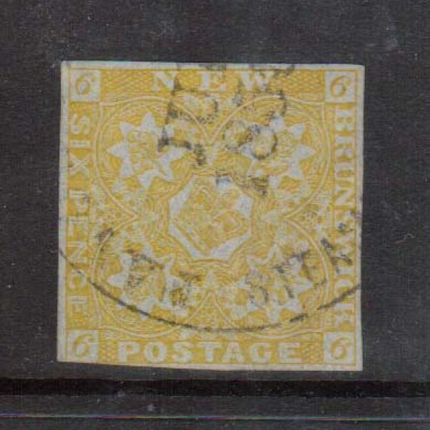 New Brunswick #2 VF Used With Ideal Steamboat Cancel  **With Cert.**