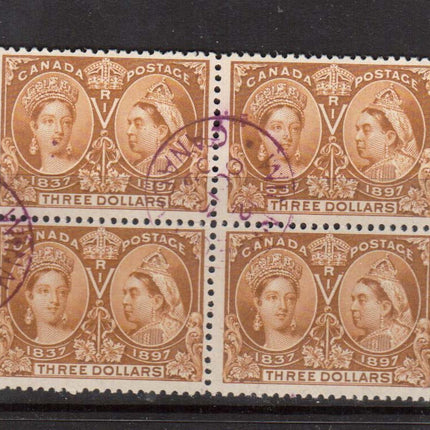 Canada #63 Used Rare Block Of Four  **With Certificate**