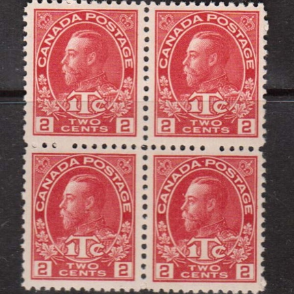 Canada #MR3a VF/NH Block **With Certificate**