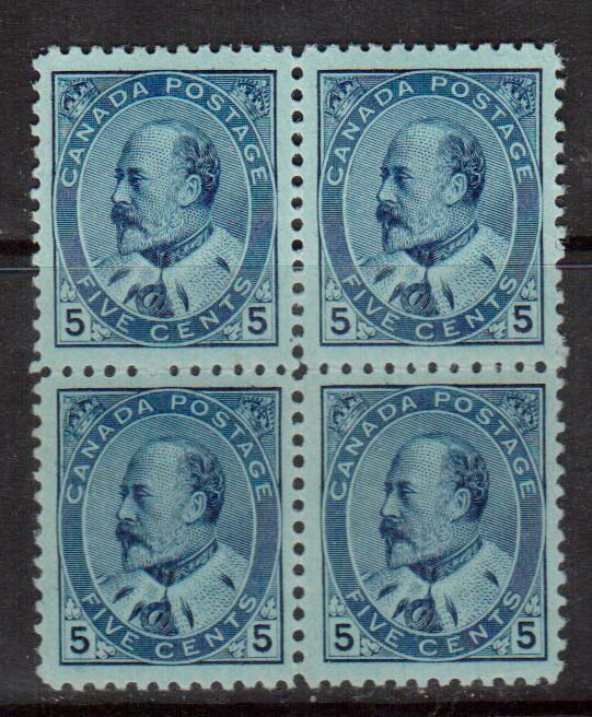 Canada #91 NH Mint Block **With Certificate**