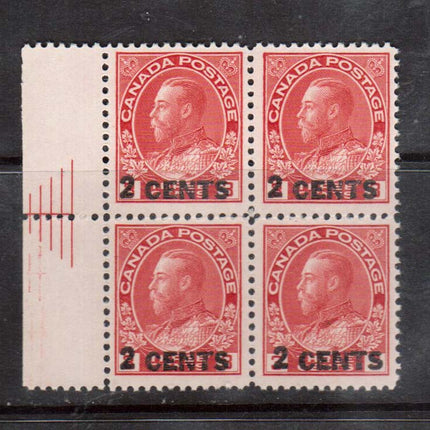 Canada #139iii VF/NH Pyramid Guide Block