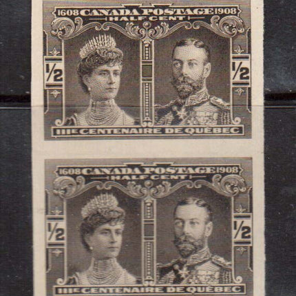 Canada #96a XF Mint Imperf Pair