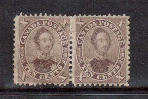 Canada #17v Mint Rare Pair **With Certificate**