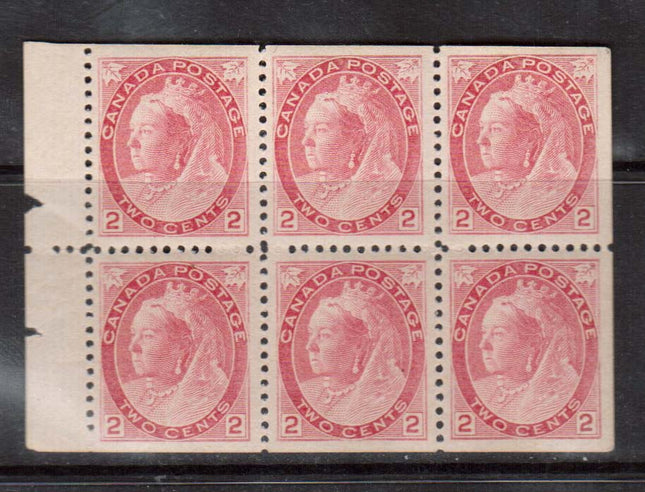 Canada #77b VF/NH Booklet Pane **With Certificate**