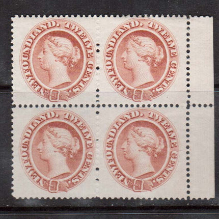 Newfoundland #28 XF/NH Block **With Certificate**