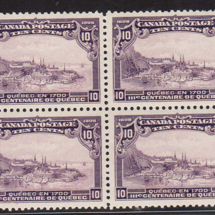 Canada #101 XF/NH Block **With Certificate**