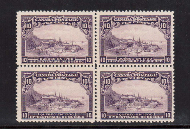 Canada #101 NH Mint Block **With Certificate**